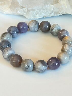 Natural Opal Bead Bracelet Morado Opal Natural Crystal Gemstone 13mm